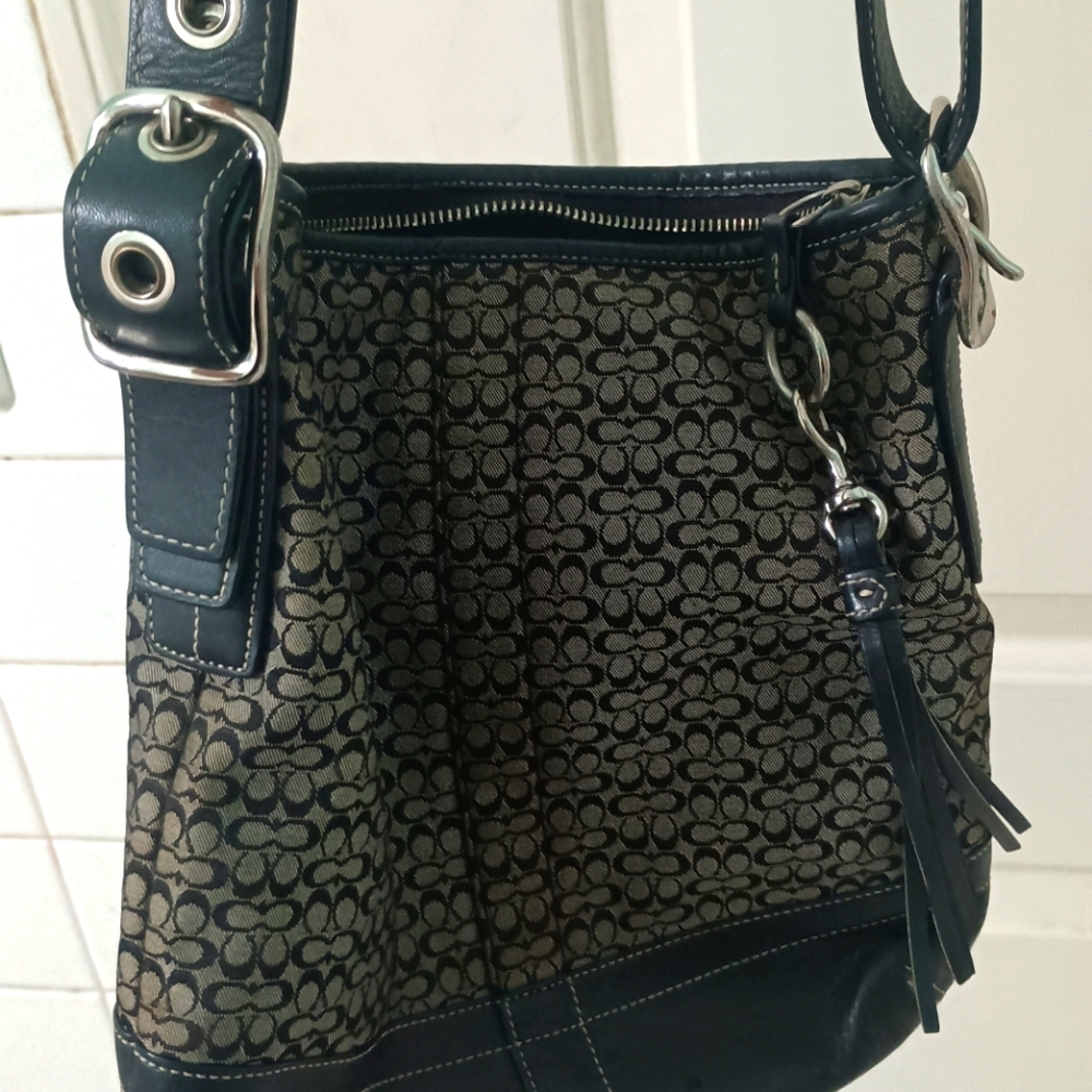 Coach monogram shoulder bag